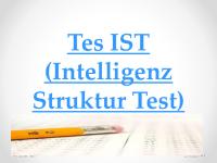 Tes IST (Intelligenz Struktur Test) - Dikonversi