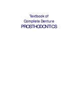 Textbook of Complete Denture Prosthodontics