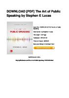 The Art of Public Speaking 13th Edition PDF