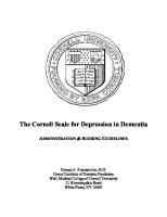 The Cornell Scale For Depression in Dementia