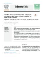 The Effect of Culture-Based Education in Improving Knowledge of Hypertension Patients in Makassarese Community in Indonesia