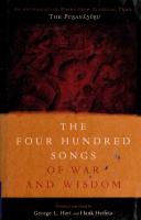 The Four Hundred Songs of War and Wisdom: An Anthology of Poems from Classical Tamil, the Purananuru
 0231115628, 9780231115629