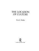 The Location of Culture [PDF]