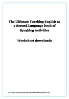 The Ultimate ESL Teaching Book of Speaking Activities