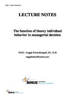 Theory Individual Behavior PDF [PDF]