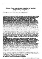 Three Engineers Who Worked For Mitchell Engineering A Company S [PDF]