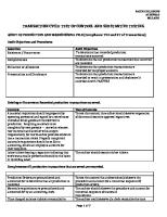 TOC and Substantive Test Cyle Production and Inventory Warehousing