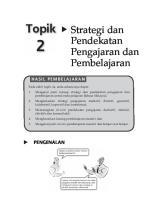 Topik 2 - Strategi Dan Pendekatan Pengajaran Dan Pembelajaran PDF