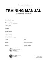 Training Manual On Life Saving Appliances