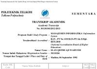 Transkrip Nilai Sementara Mahasiswa