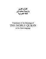 Translation of the Meanings of the Qur'an in Persian (The Holy Quran)