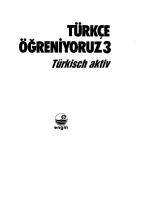 Türkçe Öğreniyoruz 3 - Türkisch Aktiv 3