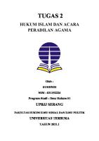 Tugas 2 Suhendi Hukum Islam Dan Acara Peradilan Agama [PDF]