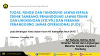 Tugas Dan Fungsi KTT PJO