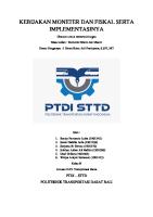 Tugas Kebijakan Moneter Dan Fiskal Serta Implementasinya [PDF]