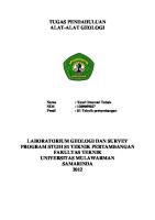 Tugas Pendahuluan Alat-Alat Geologi [PDF]