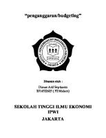 Tugas Penganggaran Dan Budgeting Dimas Arif [PDF]