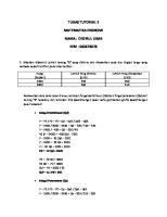 Tugas Tutorial 2 Matematika Ekonomi