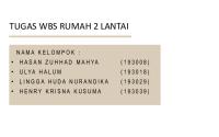 Tugas Wbs Rumah 2 Lantai