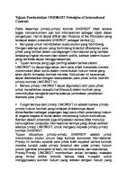 Tujuan Pembentukan UNIDROIT Principles of International Contract