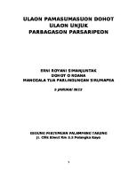 Ulaon Pamasumasuon Dohot Ulaon Unjuk [PDF]