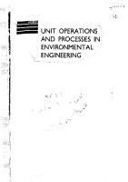 Unit Operations and Processes in Environmental Engineering. Reynolds. 2nd Edition 1996. PWS PDF