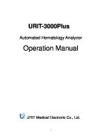 URIT-3000Plus Operation Manual PDF [PDF]