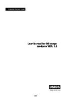 User Manual For DS Range D T VER 1 3 Products VER. 1.3