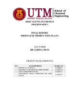 UTM Propylene Production Plant Final Report