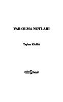 Var Olma Notları
 9786059552301