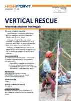 Vertical Rescue: Rescue and Evacuation From Heights