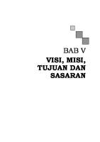 Visi, Misi, Tujuan Dan Sasaran: Bab V [PDF]