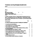 Vocabulary Learning Strategies Questionnaire [PDF]