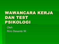 Wawancara Kerja Dan Psikologi