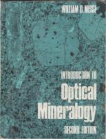 William D. Nesse Introduction To Optical Mineralogy