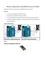 Wireless Communication Using NRF24L01 Transceiver Module