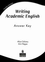 Writing Academic English 4th Ed - Answer Key