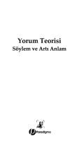 Yorum Teorisi Söylem ve Artı Anlam [1 ed.]
 9789757819394