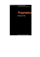 Yule George. Pragmatics PDF